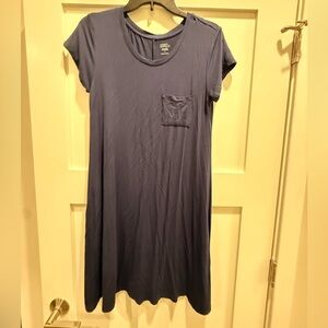 Casual Navy Pocket T-Shirt Dress